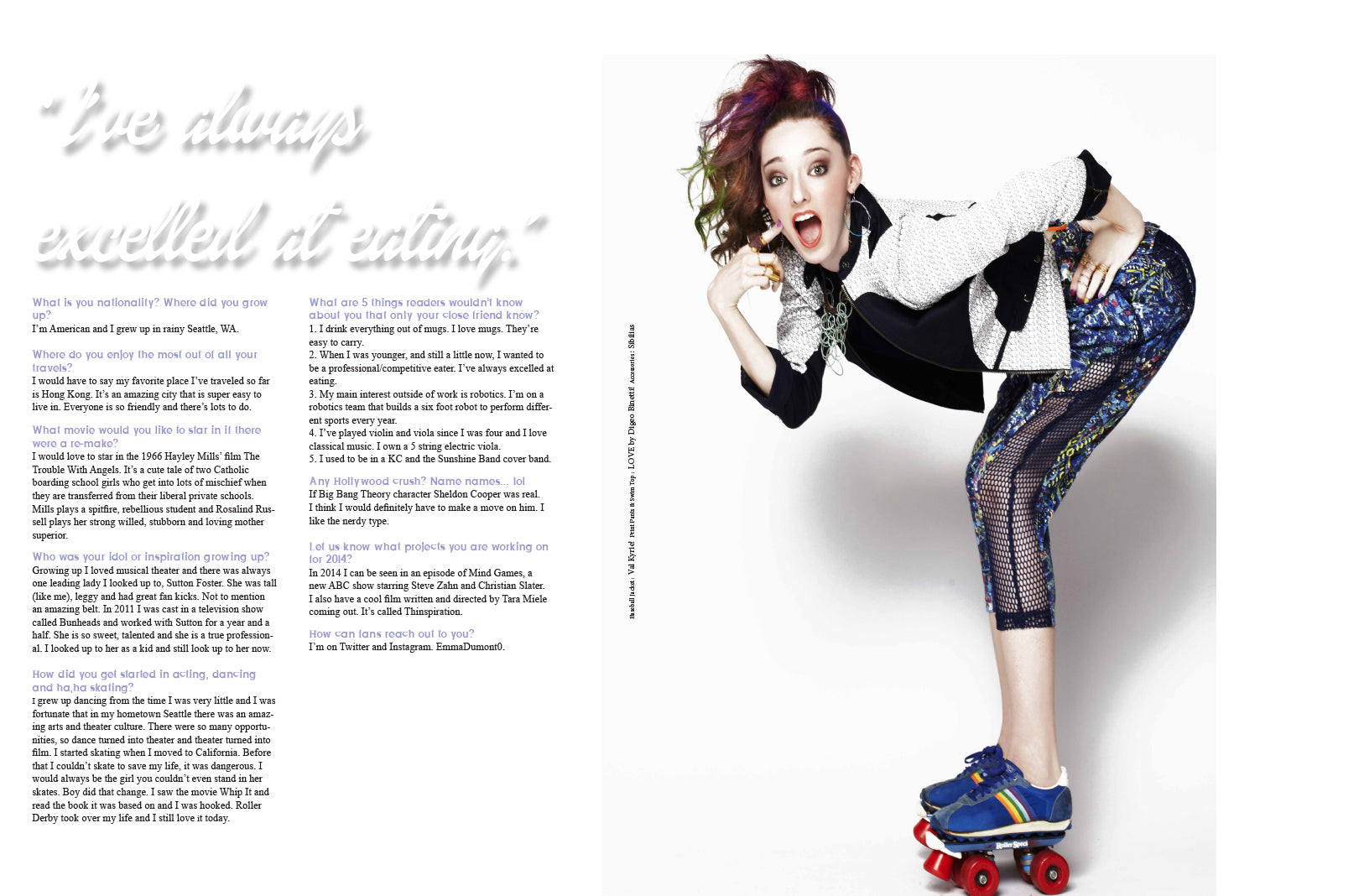 Actress Emma Dumont covered ouch! magazine_3