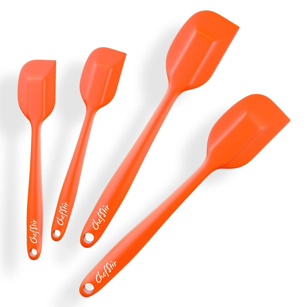 ChefStir Silicone Spatula Set of 4 (Orange)