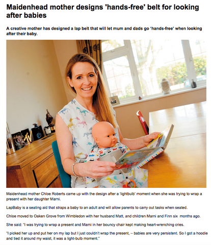 LapBaby review in Maidenhead Advertiser
