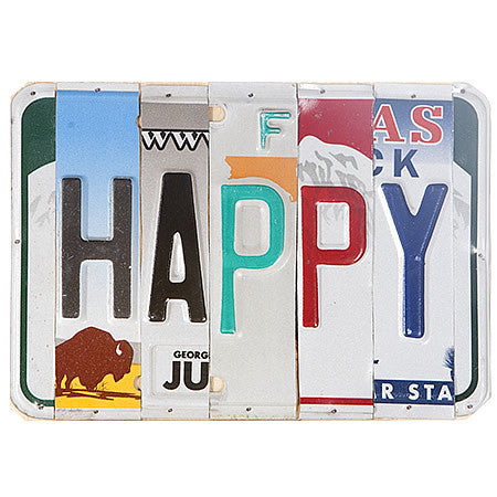 License Plate Signs HAPPY