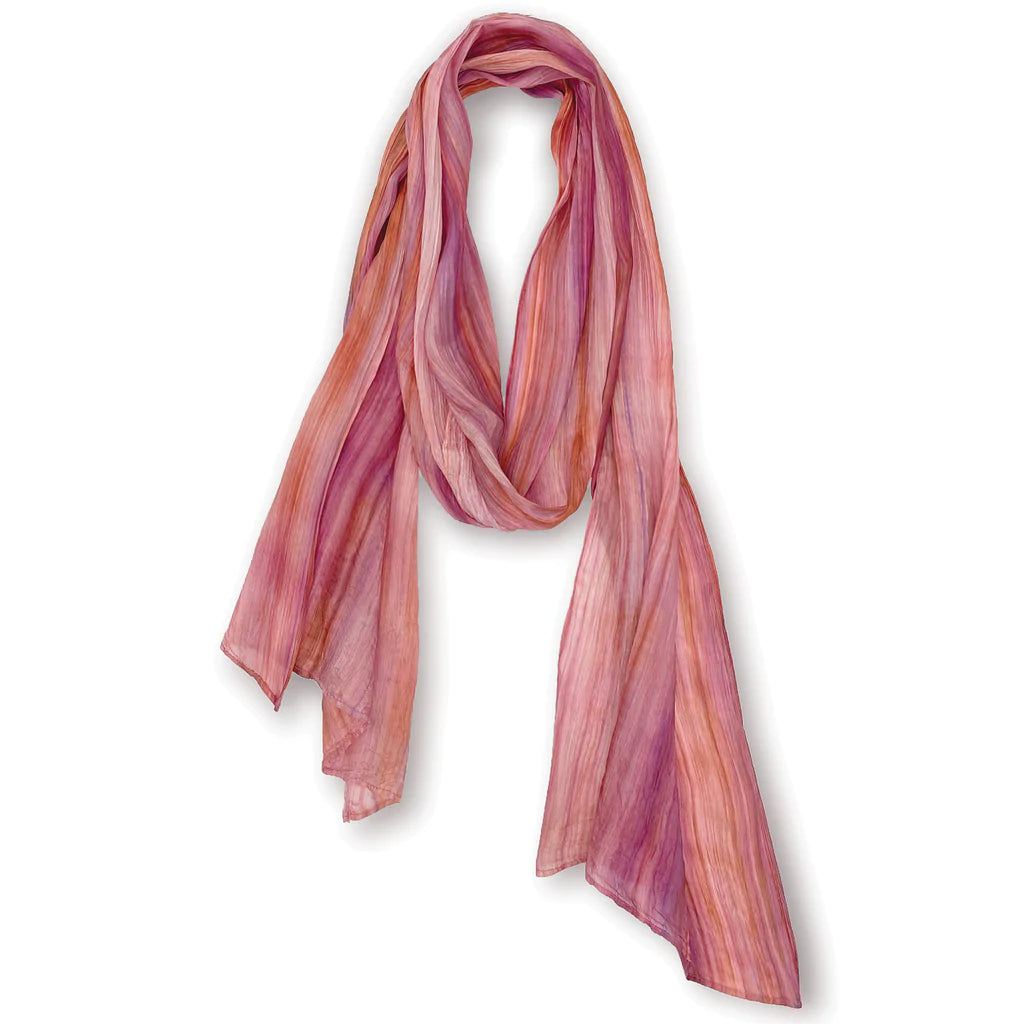 Rose Magenta 100% Silk Scarf Hollywood