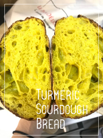 Turmeric sourdough bread load 