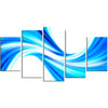 Blue Wave Abstract Canvas Wall Art Print