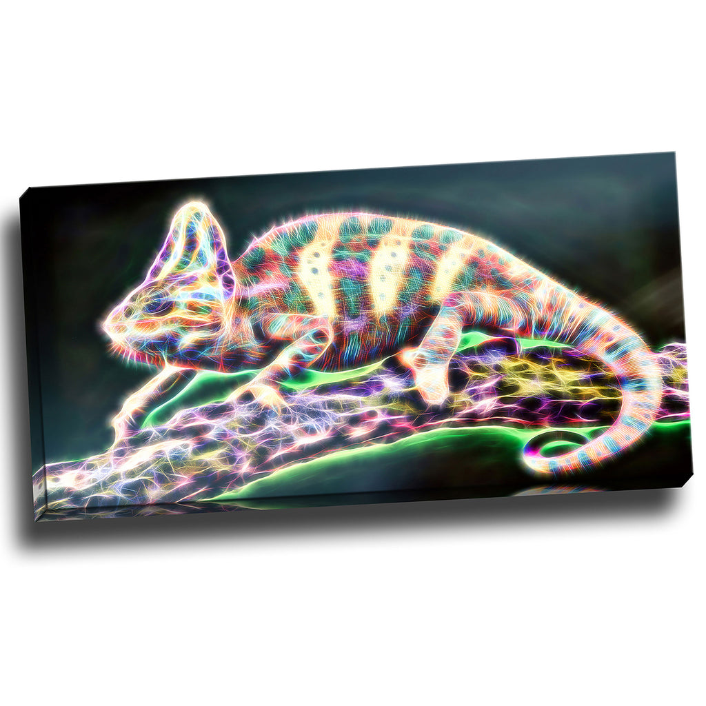 Color Chameleon Canvas Wall Art Print