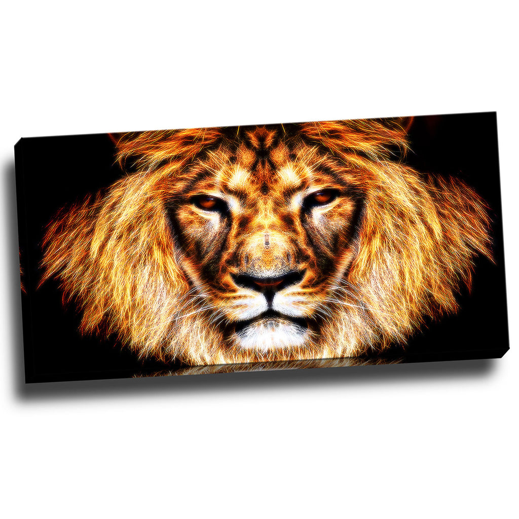 Fearless Lion Canvas Wall Art Print