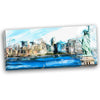 Landscape of Ellis Island Canvas Wall Art Print