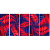 Red and Purple Spiral Abstract Canvas Wall Art Print