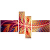 Trails of Color Abstract Canvas Wall Art Print