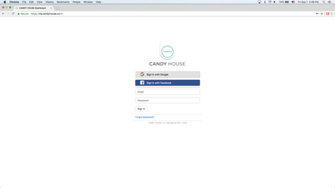 candy house dashboard login