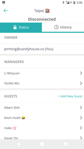 new Sesame Android app with manager list