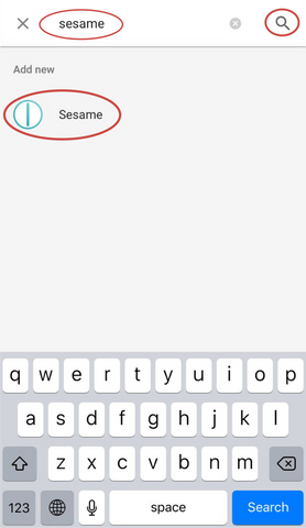 search for sesame in google home