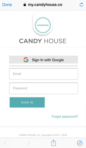 login to candy house dashboard to link accounts