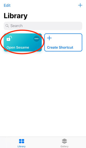 run sesame siri shortcut