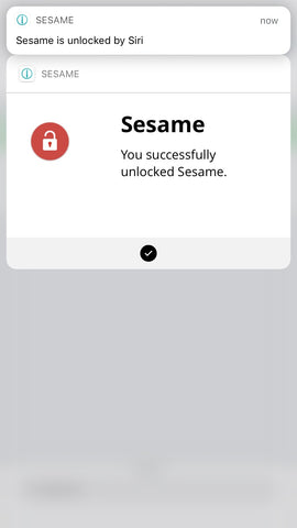 sesame successfully unlocked by shortcuts