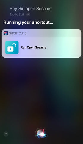 ask siri to unlock sesame