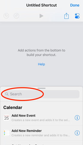 search for shortcut