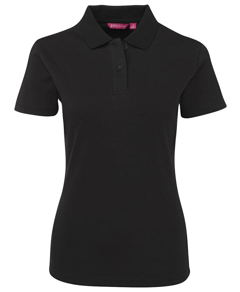 Black Personalised Ladies Interlock Polo