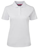 White Personalised Ladies Interlock Polo