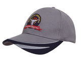 Brushed Heavy Cotton Cap with Peak Trim Embroidered H4072