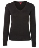 Charcoal Ladies Knitted Jumper With Logo