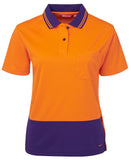 Orange/Purple Decorate Ladies Hi Vis S/S Comfort Polo