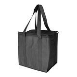 Black Non Woven Promotional Cooler Bag With Zipped Lid