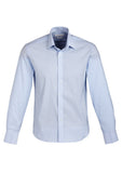 Blue Printed Mens Berlin Long Sleeve Shirt