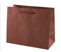 Coloured Striped Kraft Paper Bag - Red Mini btq SIRED