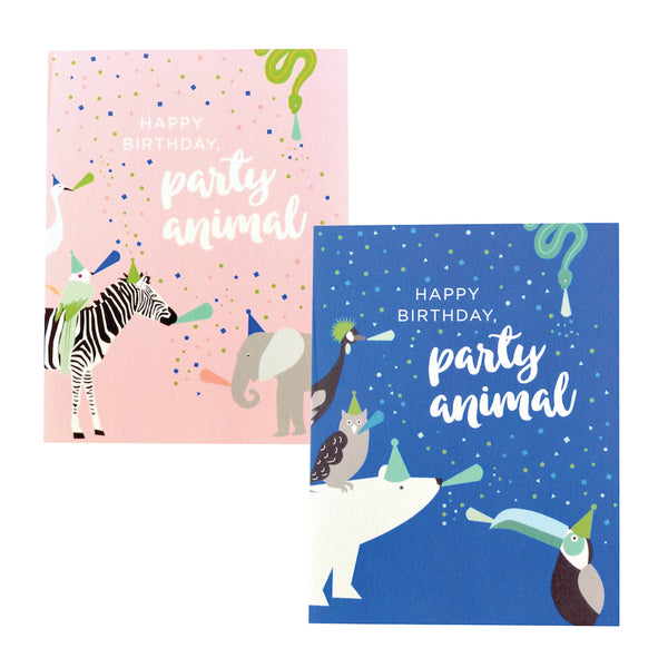 Party animal birthday cards by Revel & Co.