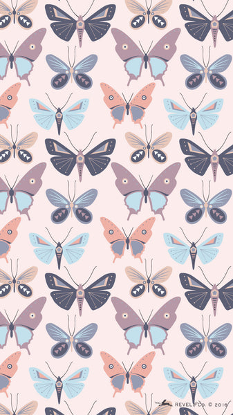 Revel & Co. April iPhone butterfly wallpaper