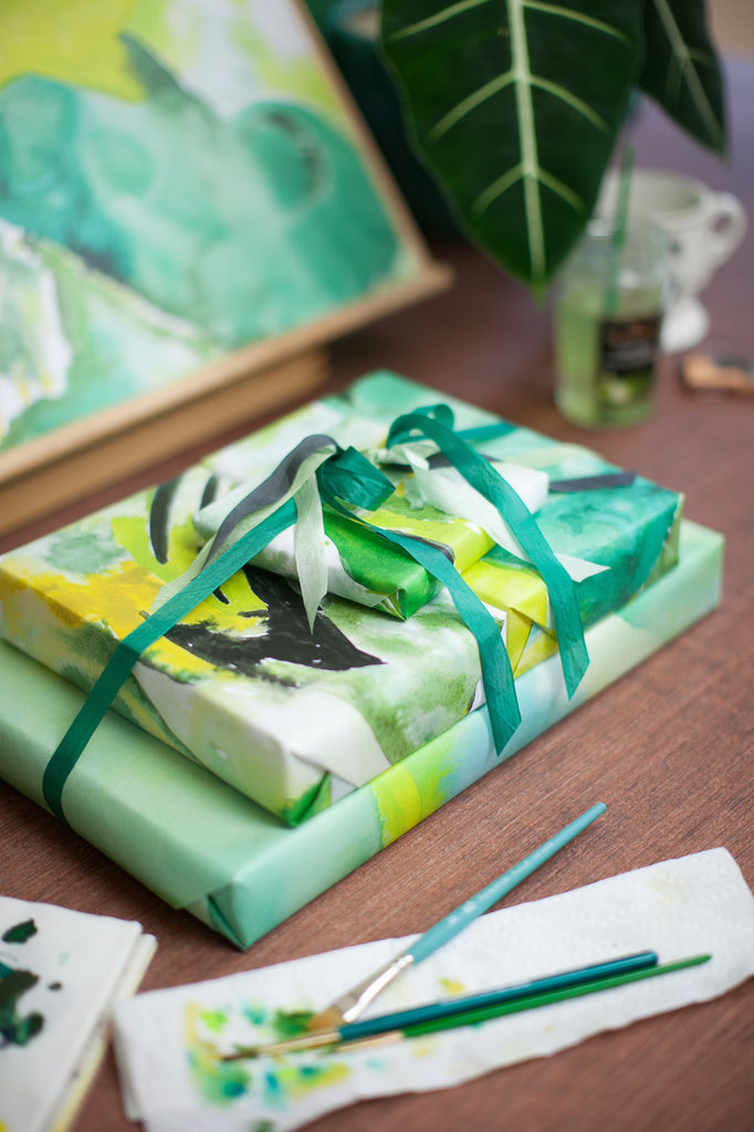 Emerald Abstract wrapping paper by Revel & Co.