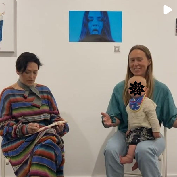 'How not to Exclude Artists Mothers' Chloë Tinsley speaking at the launch of the book by Hettie Judah at TJ Boulting Gallery