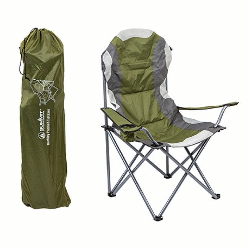 Summit Berkley Padded Relaxer Chair 633109 Camping / Fishing Forest Green 