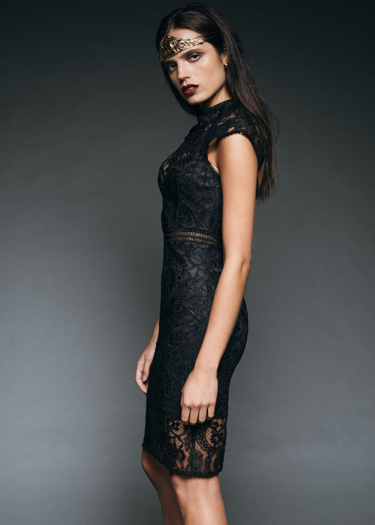 Black lace dress 