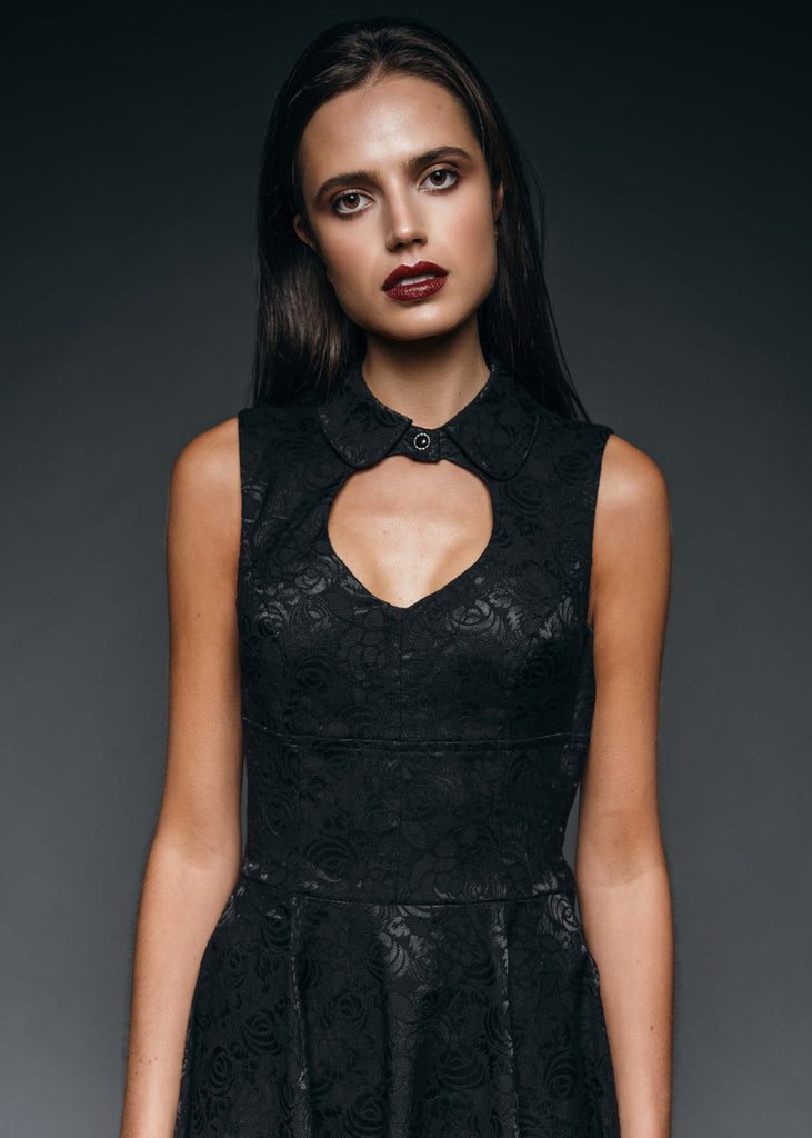 Black goth heart dress