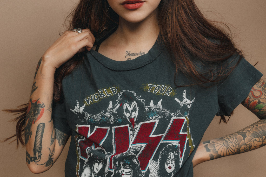 Kiss band t-shirt women