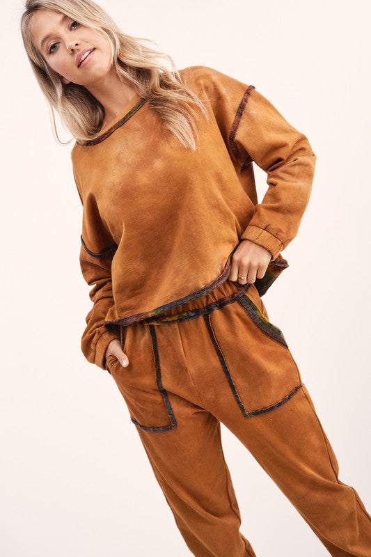 Caramel Tie Dye Lounge Set