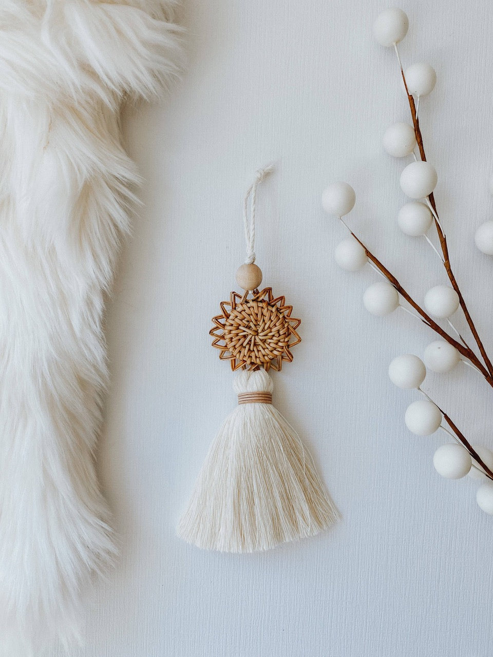Sun Rattan Tassel Ornament