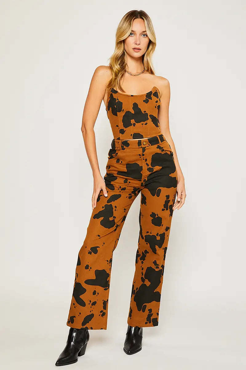 Cow Print Pants