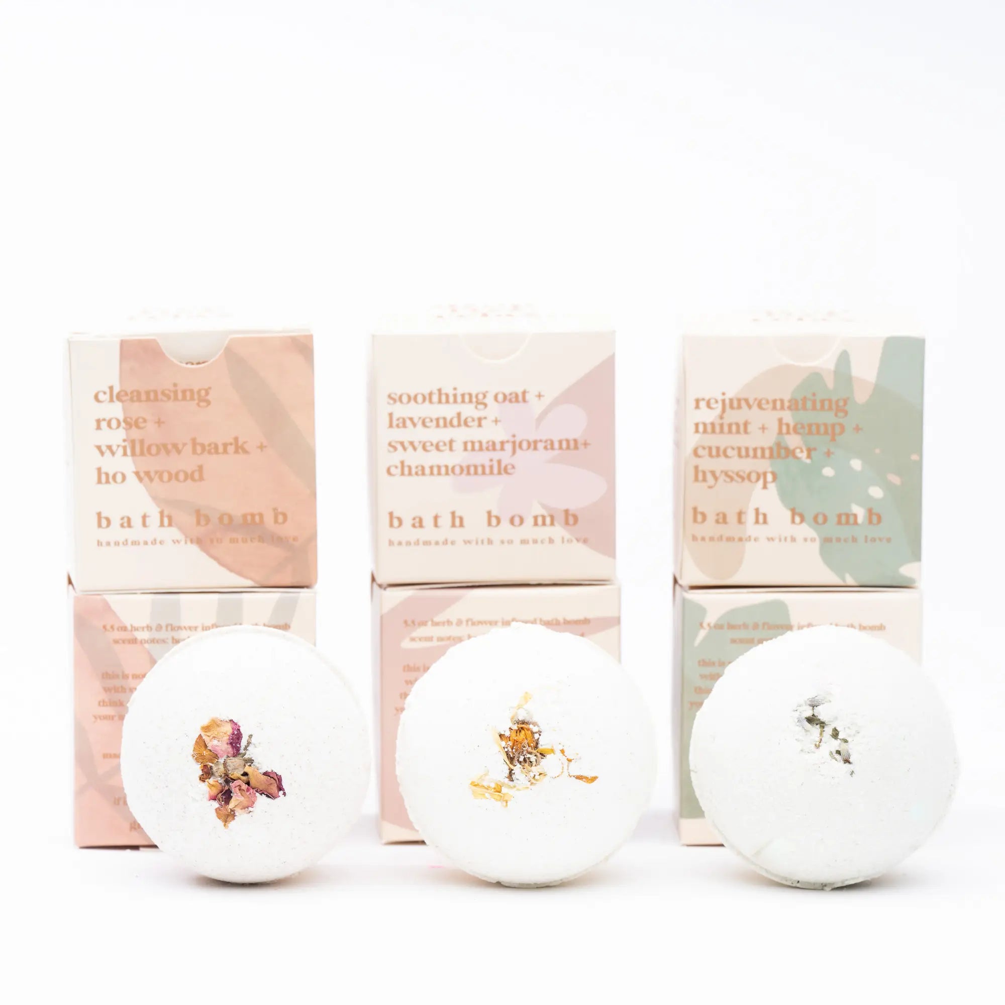 Bath Bomb rose + willow bark + ho wood