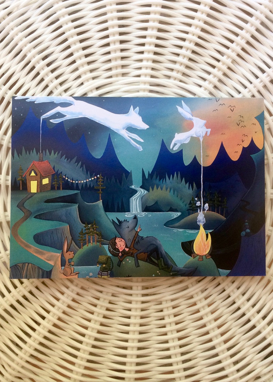 Smoke Animals Greeting Card