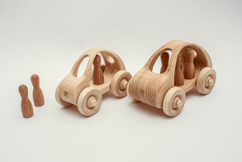 Handmade Wooden Toy Cars - Happy Go Ducky