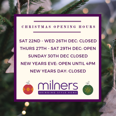 Milners xmas opening hours