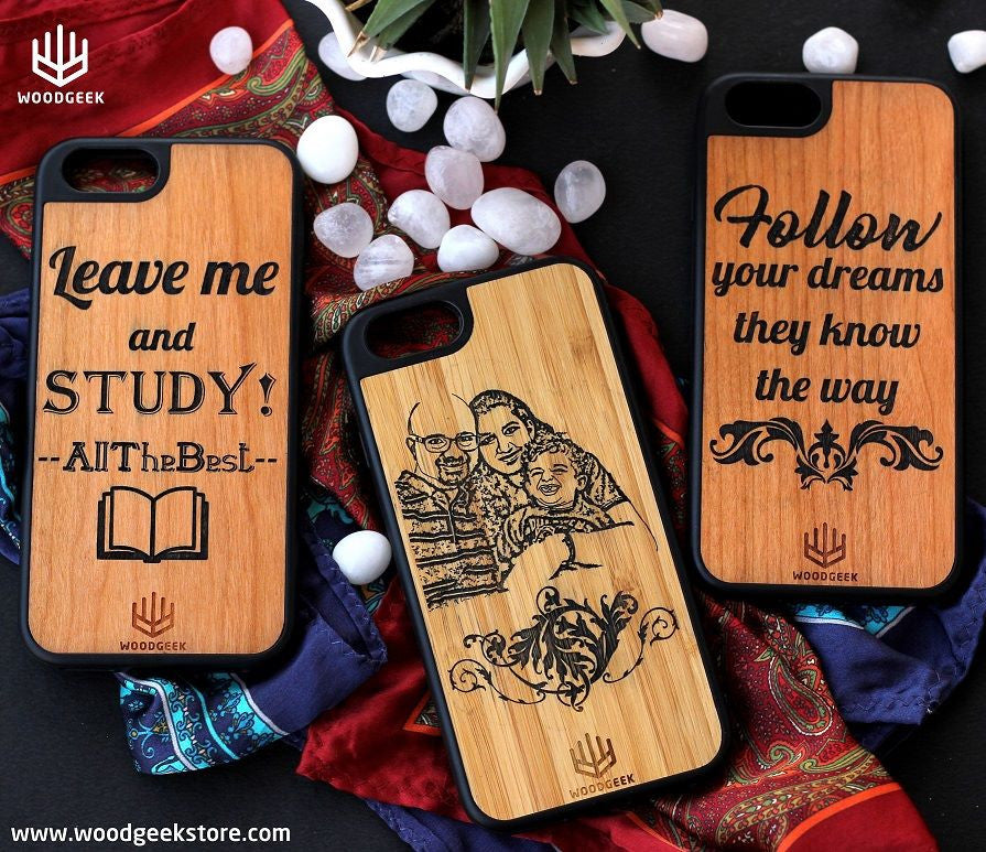 Personalized iPhone case, customized wooden iphone case