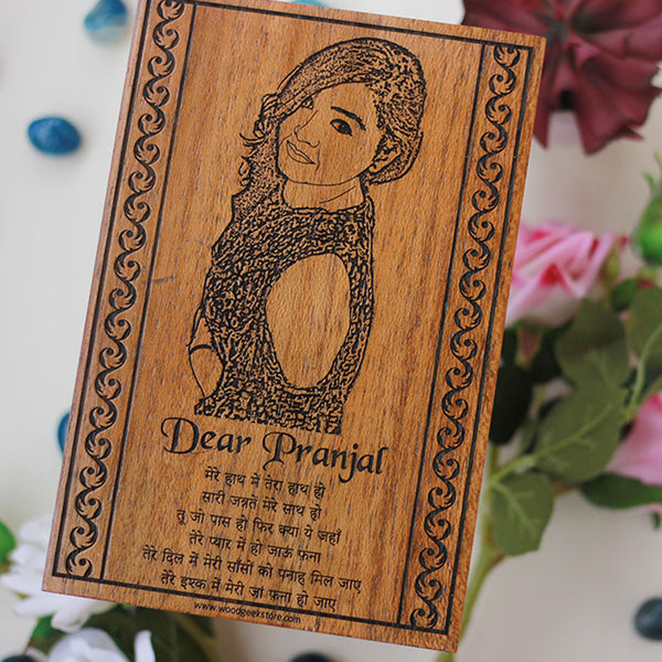 Wood Products - Wooden Frame - Personalized Gift Items - Gifts To Get Your Girlfriend - Unique Posters - Custom Products - Gifts For Gf - Gifts For Her - Woodgeek - Woodgeekstore