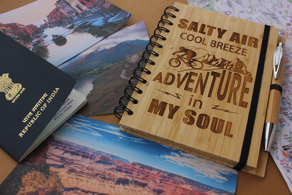 Salty air, Cool breeze & Adventure in my soul - Adventure & Travel Journal - Woodgeek Store