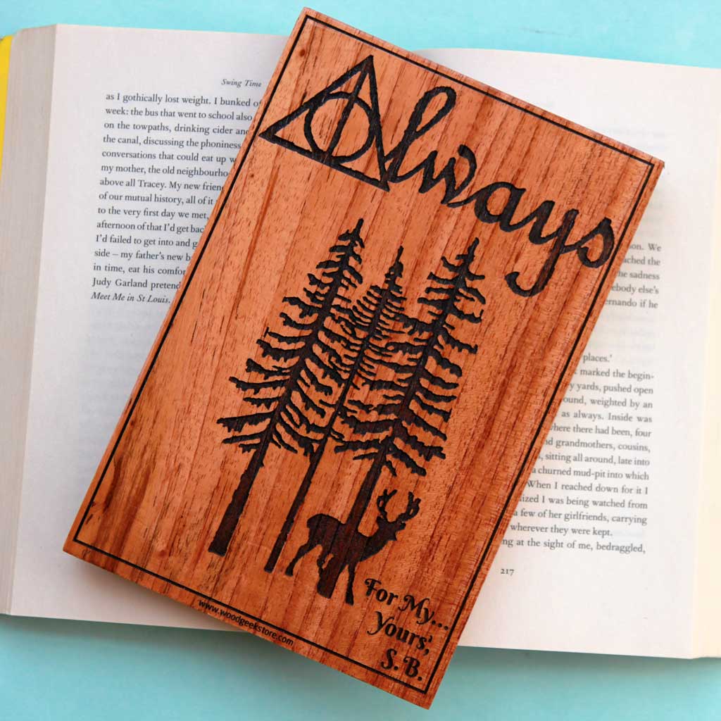 Always Carved Wooden Poster. Looking For Unique Harry Potter Gifts For Potterheads? Shop Harry Potter Room Decor And More Such Harry Potter Inspired Gifts From The Woodgeek Store.