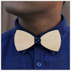 Birch Wood - Wooden Bow Tie - White Bow Tie - Woodgeek Store