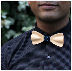 Birch Wood Bow Tie - Classic Bow Tie - Wooden Bow Tie - White Bow Tie - Woodgeek Store