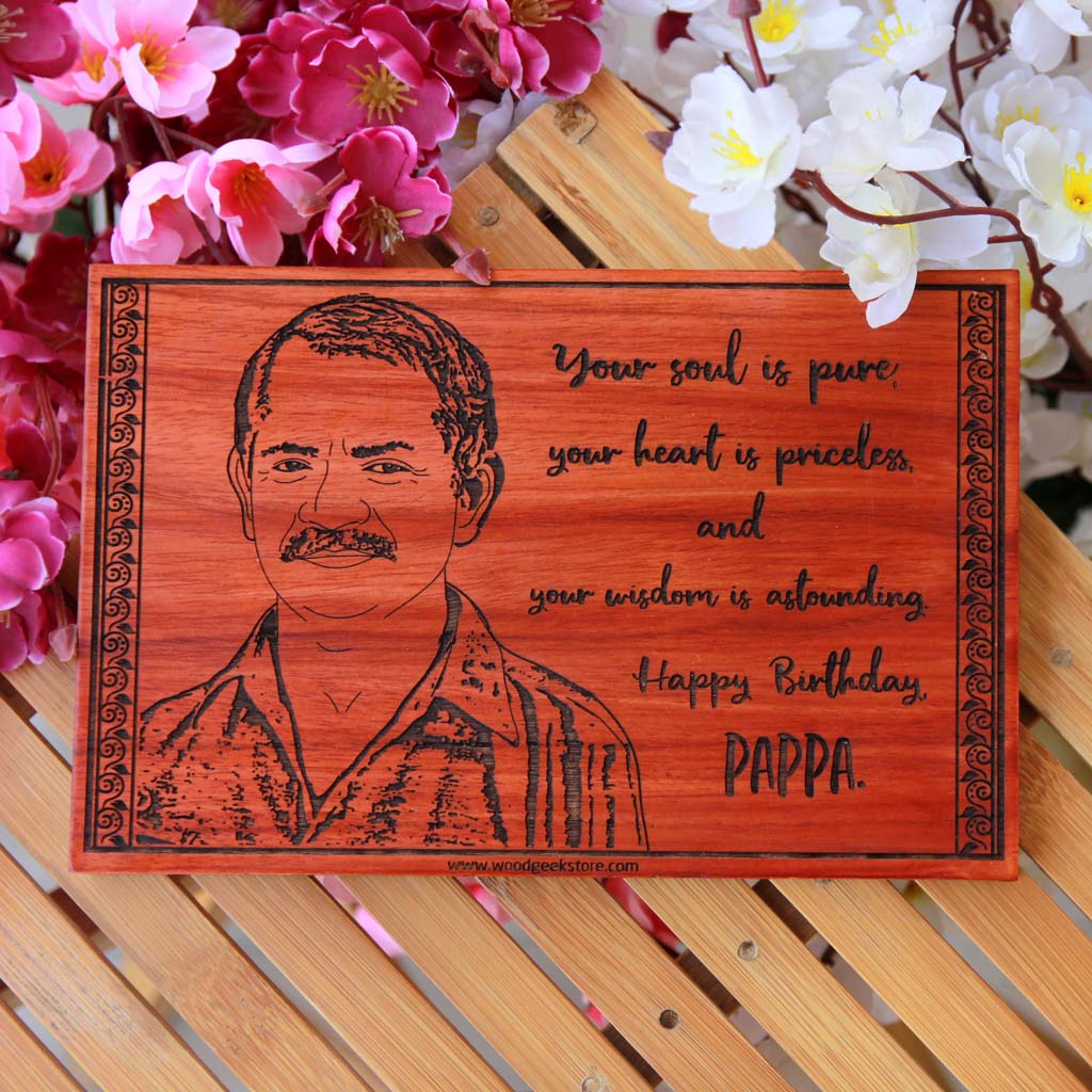 A Wood Engraved Photo On Our Wooden Frame Makes The Best Gifts For Dad. Looking for birthday gifts for dad? This Personalised Gift Is The Best Gift For Father